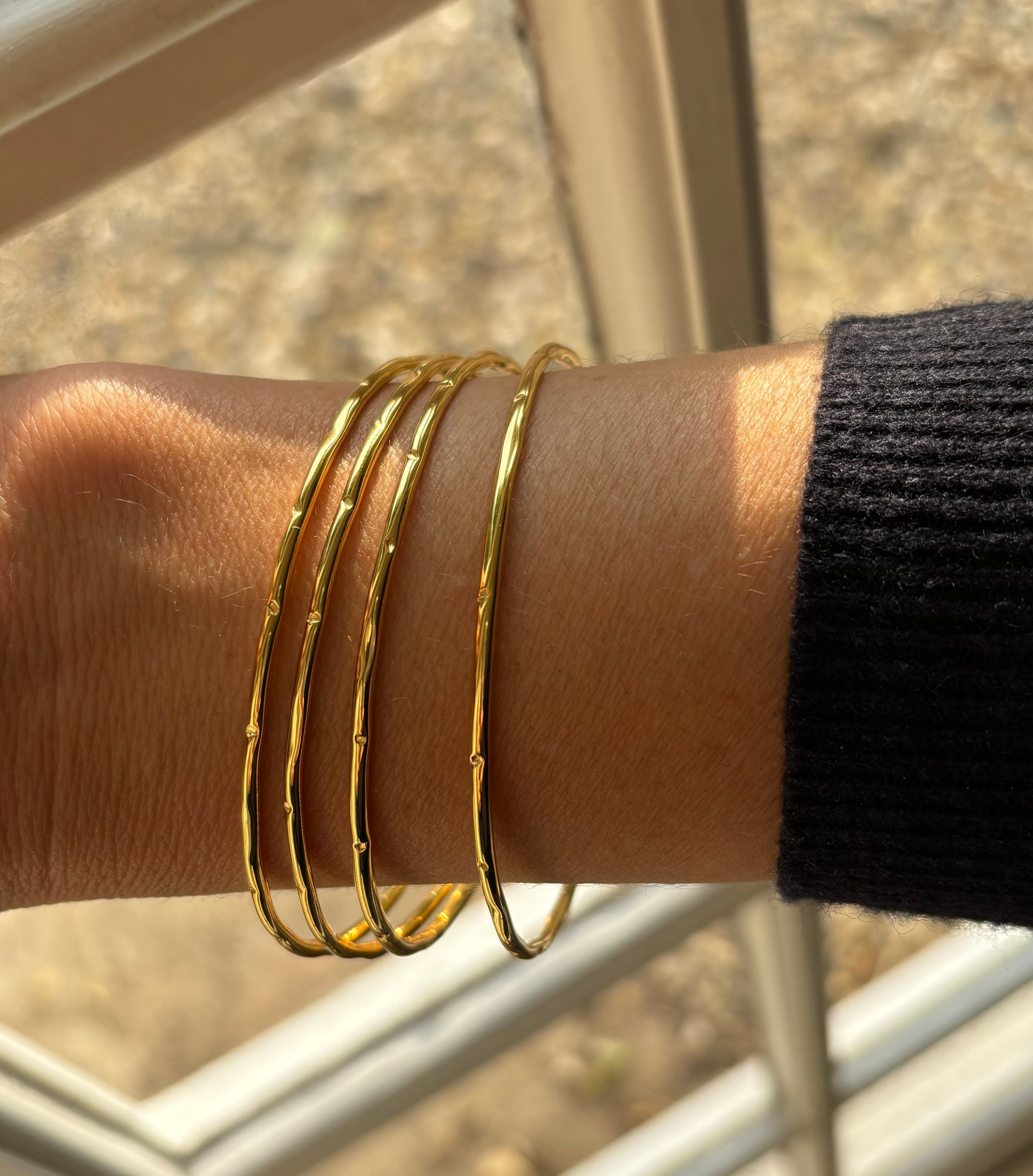 Hammered Bangle Bracelet