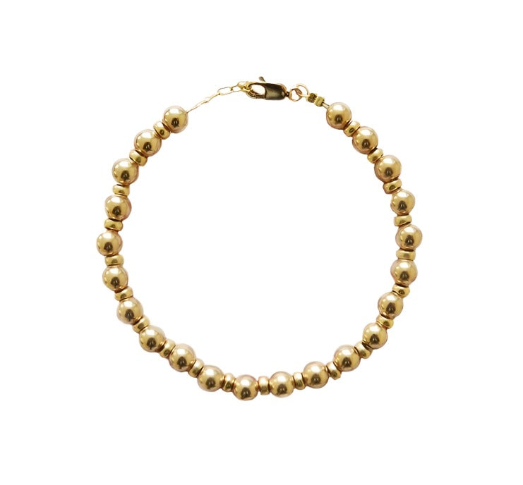 Gold Ball Link Bracelet