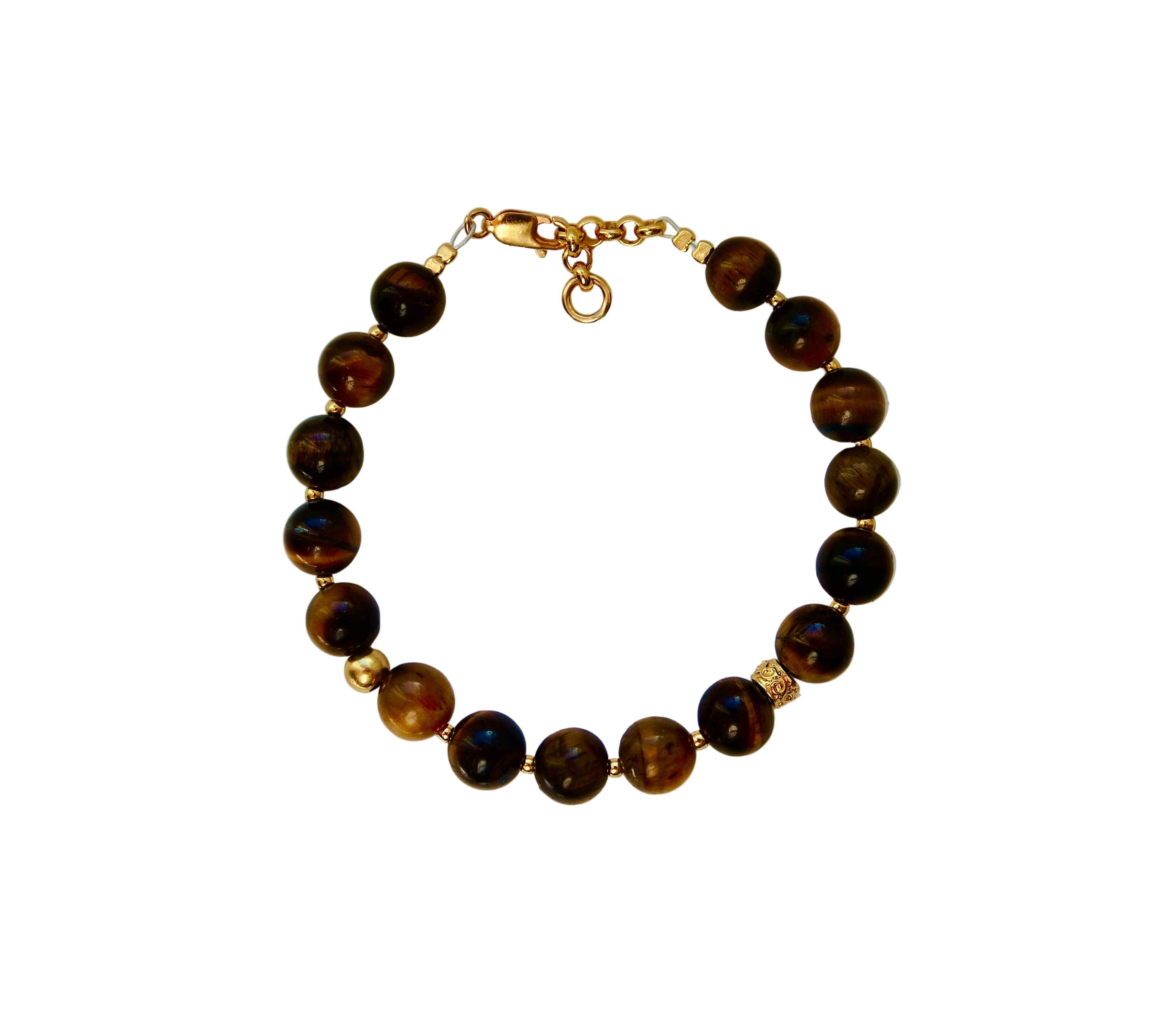 Gum Ball Tiger Eye Bracelet