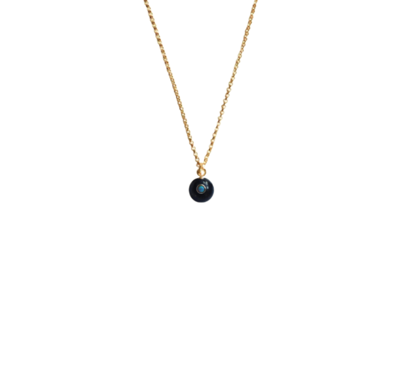 Blue Lapis And Opal Ball Necklace