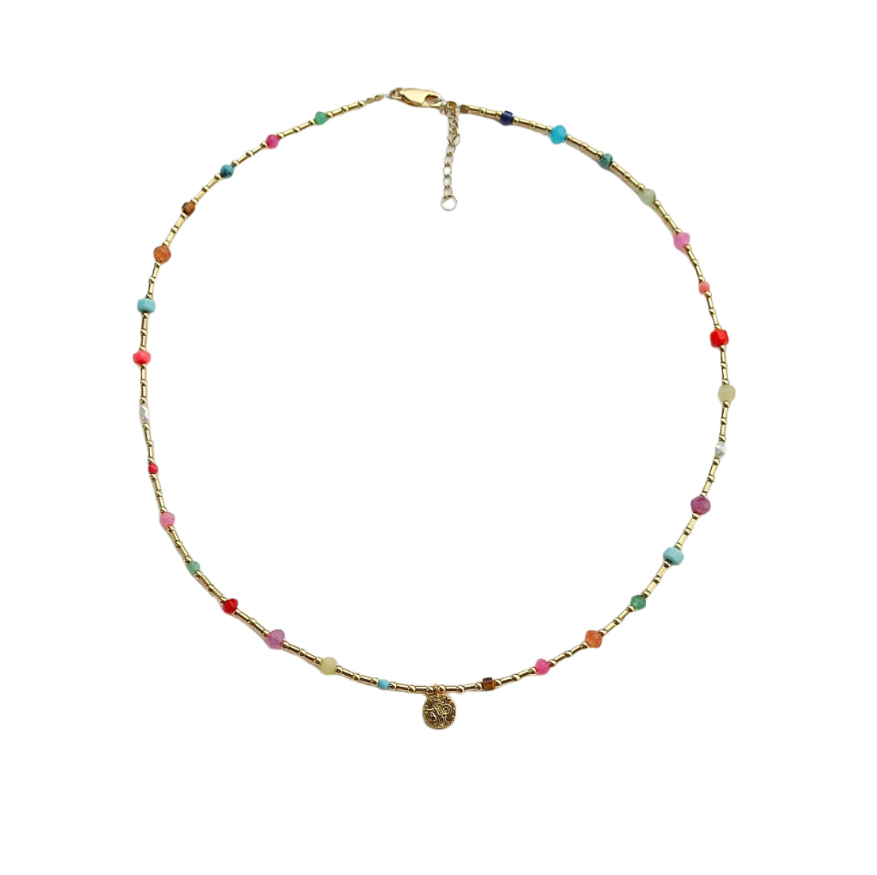 Fine Rainbow And Pendant Necklace