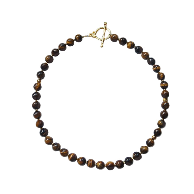Gum Ball Tiger Eye Necklace