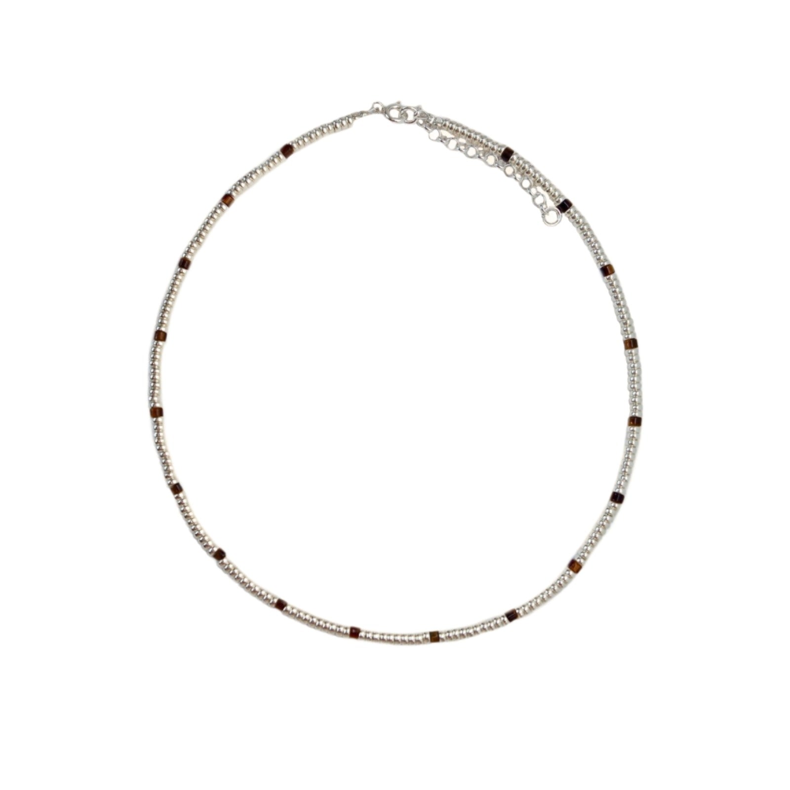 Silver and Tiger Eye Necklace
