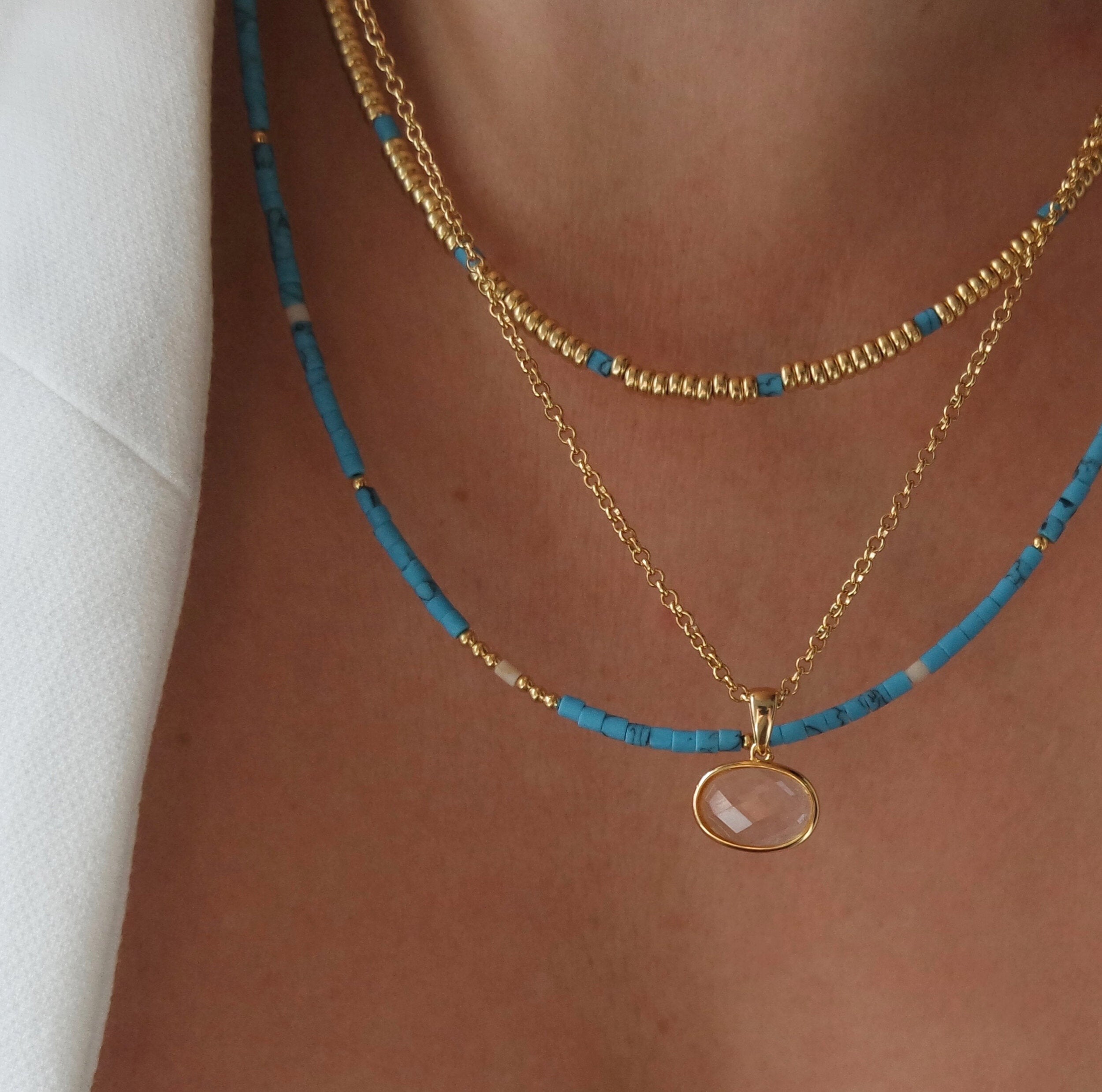 Gold and Turquoise Necklace