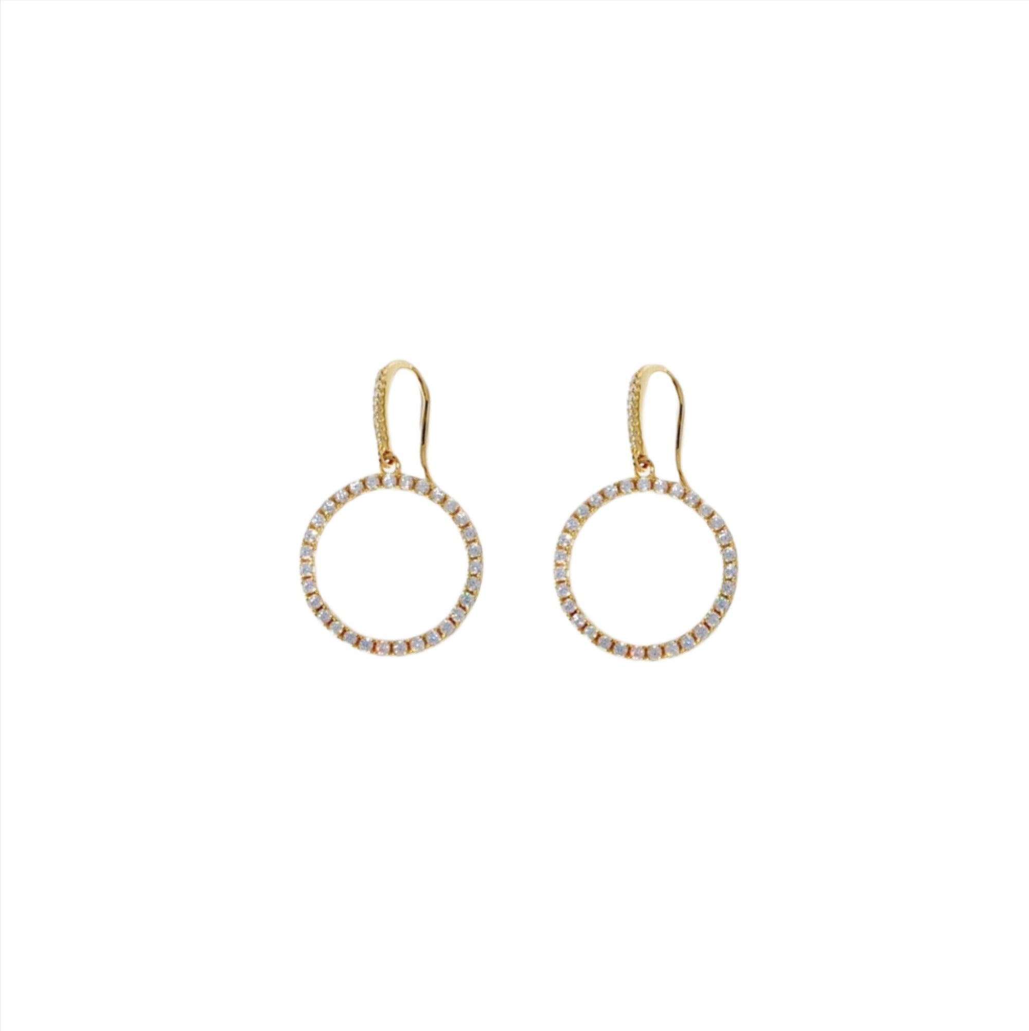 Gold Hoop Drop Earrings