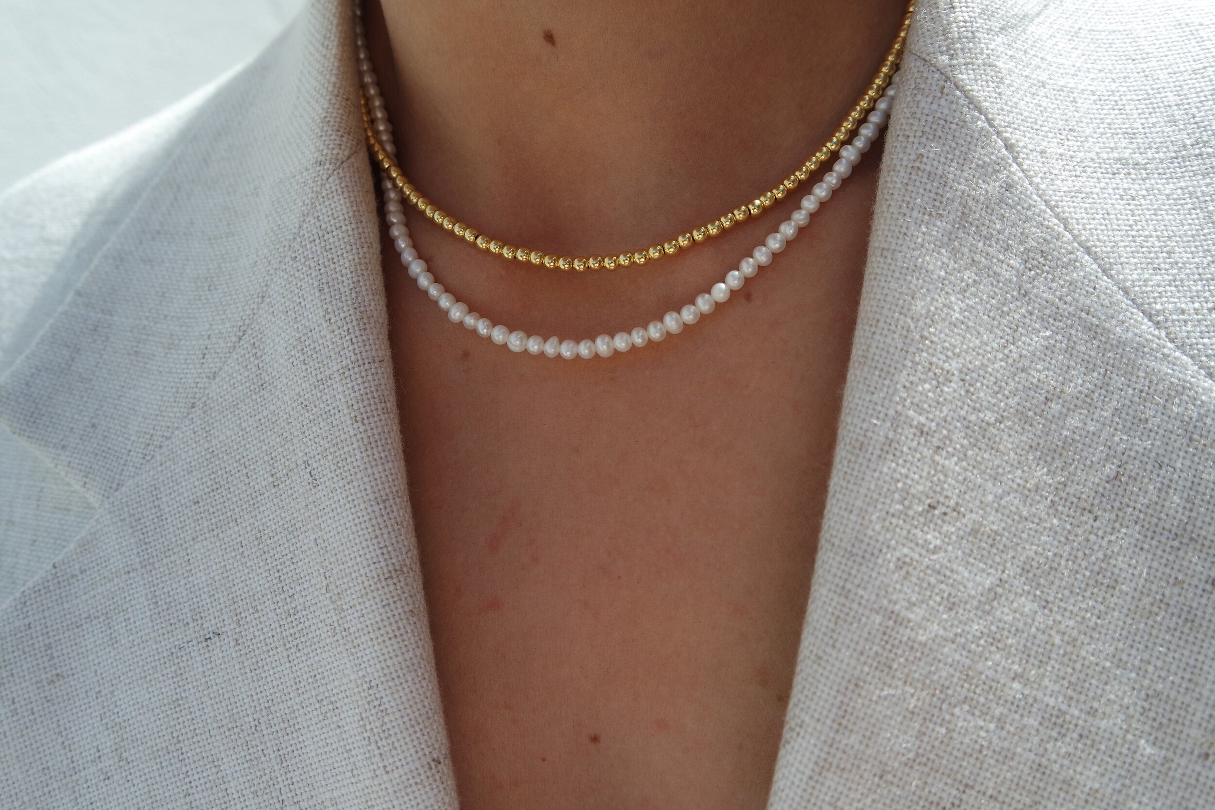 Gold Beaded Necklace