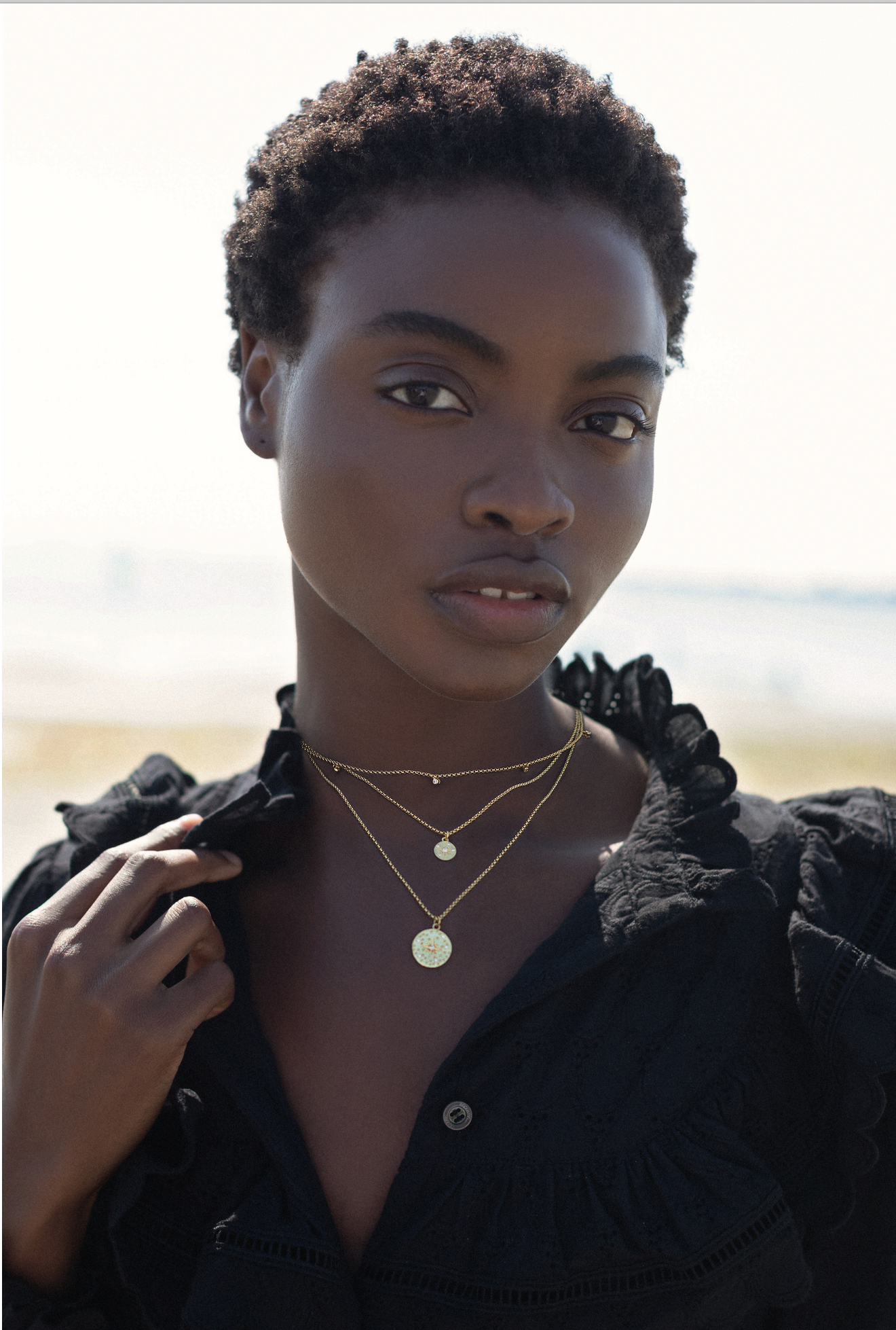 Small Gold Disc Necklace