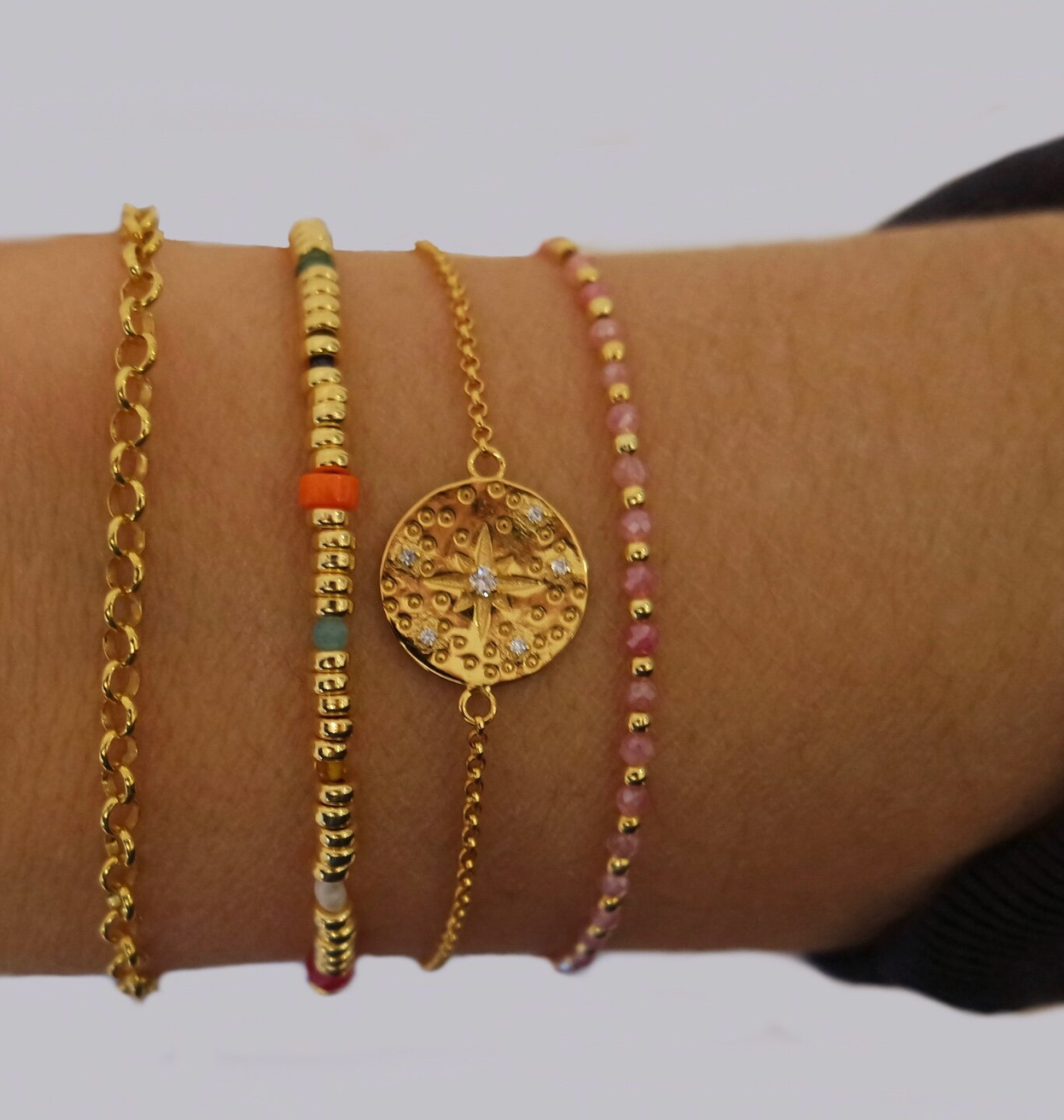 Small Disc Chain Bracelet