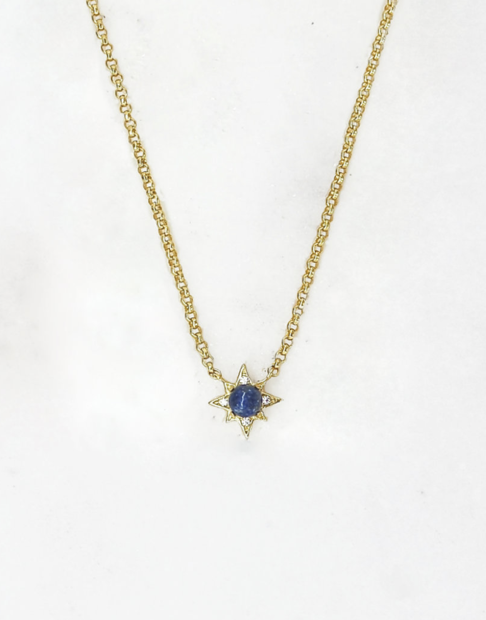 Lapis Star Necklace