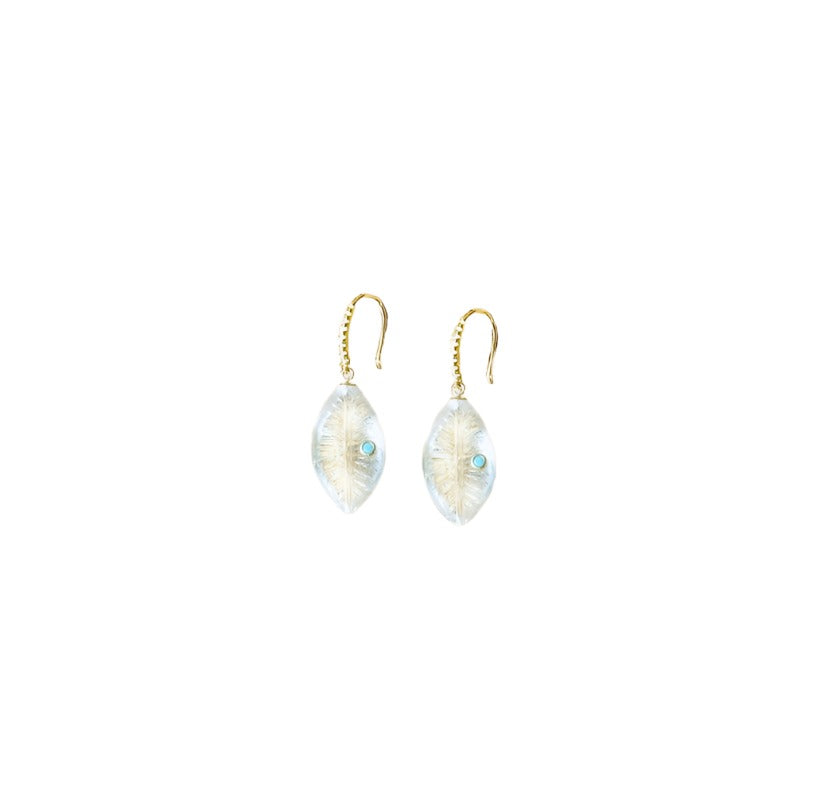 Crystal Cowrie Shell Earrings