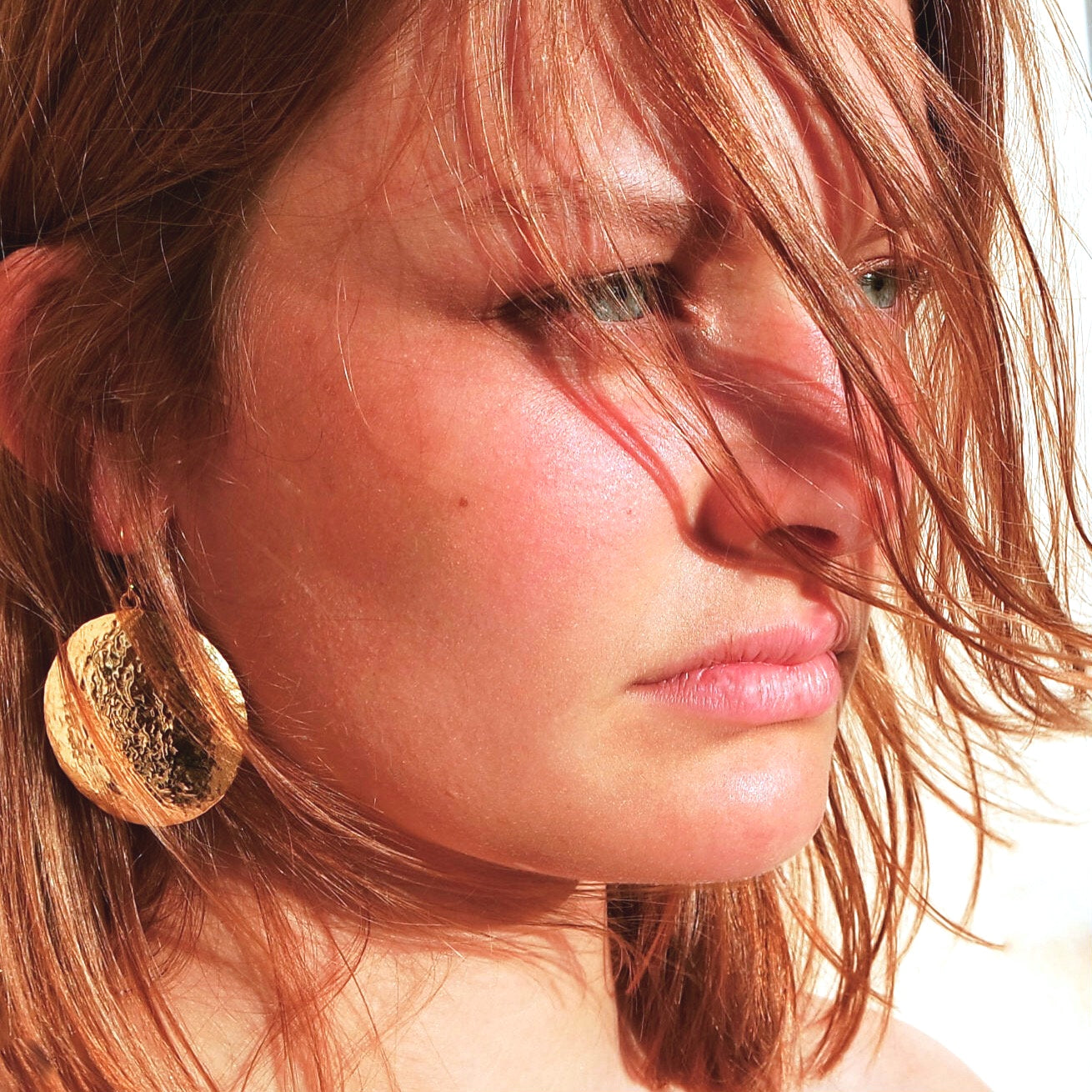 Sunshine Large Disc Earrings
