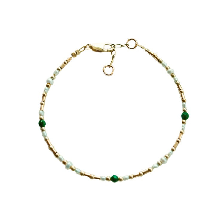 Fine Gold And Malachite Bracelet