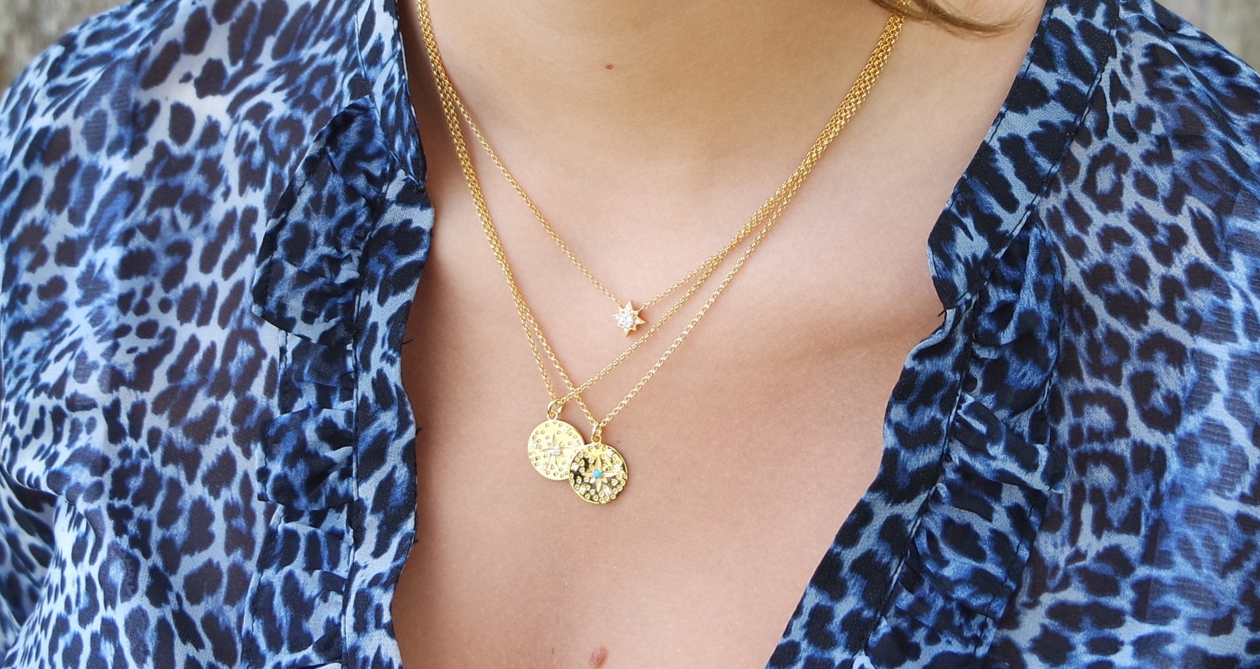 Small Gold Disc Necklace