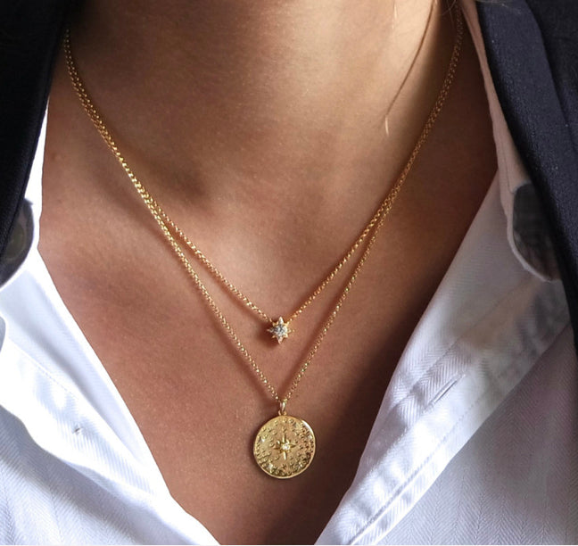 Gold Disc Necklace