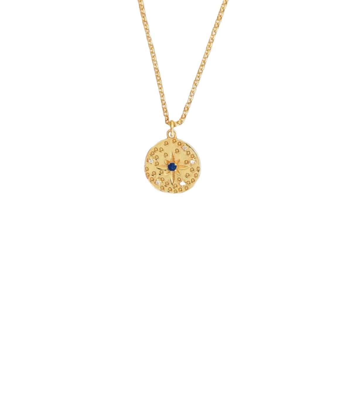 Small Lapis Disc Neckalce