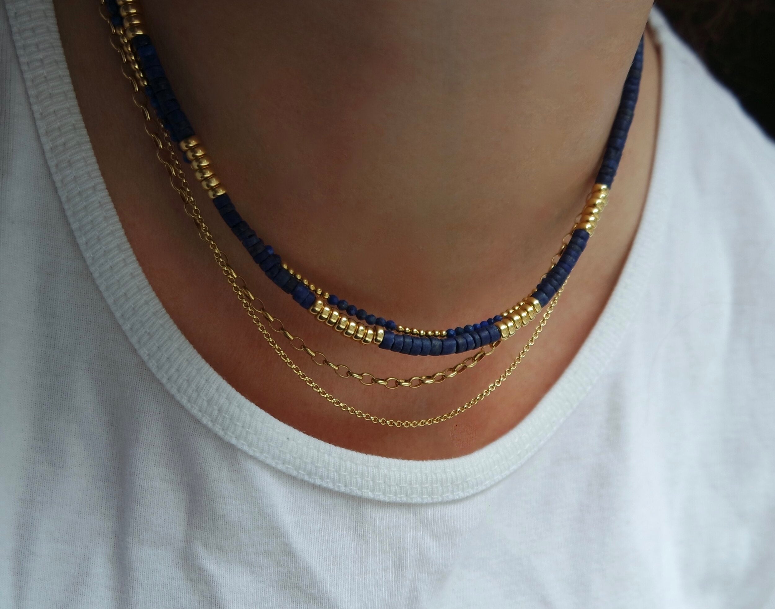 Lapis and Gold Necklace