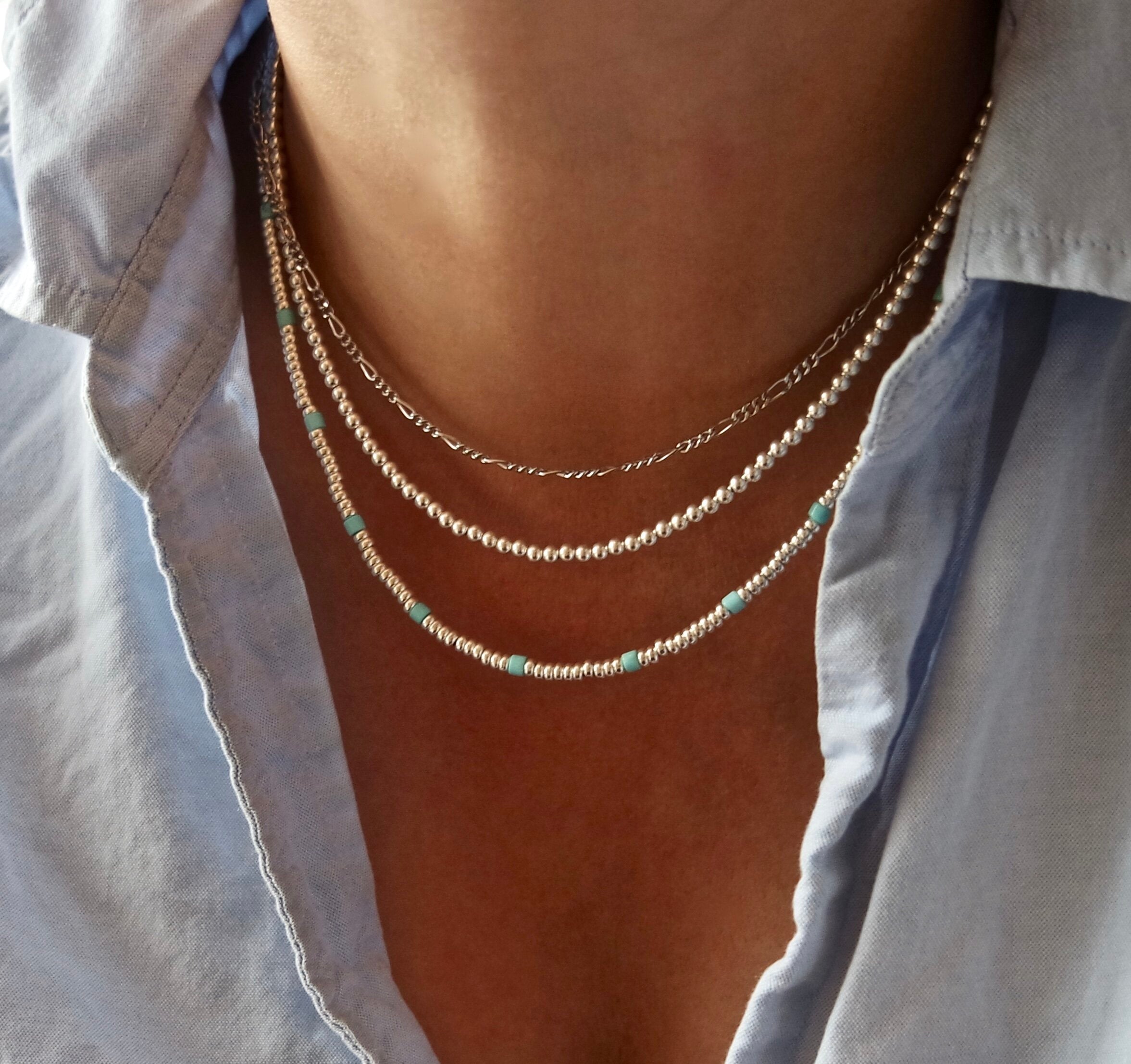 Silver Beads Necklace