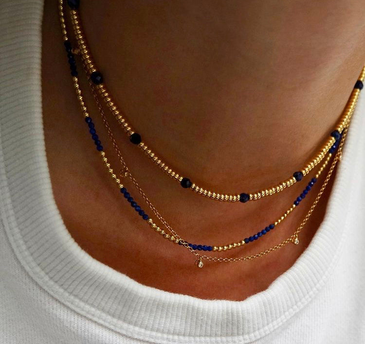 Gold And Lapis Necklace