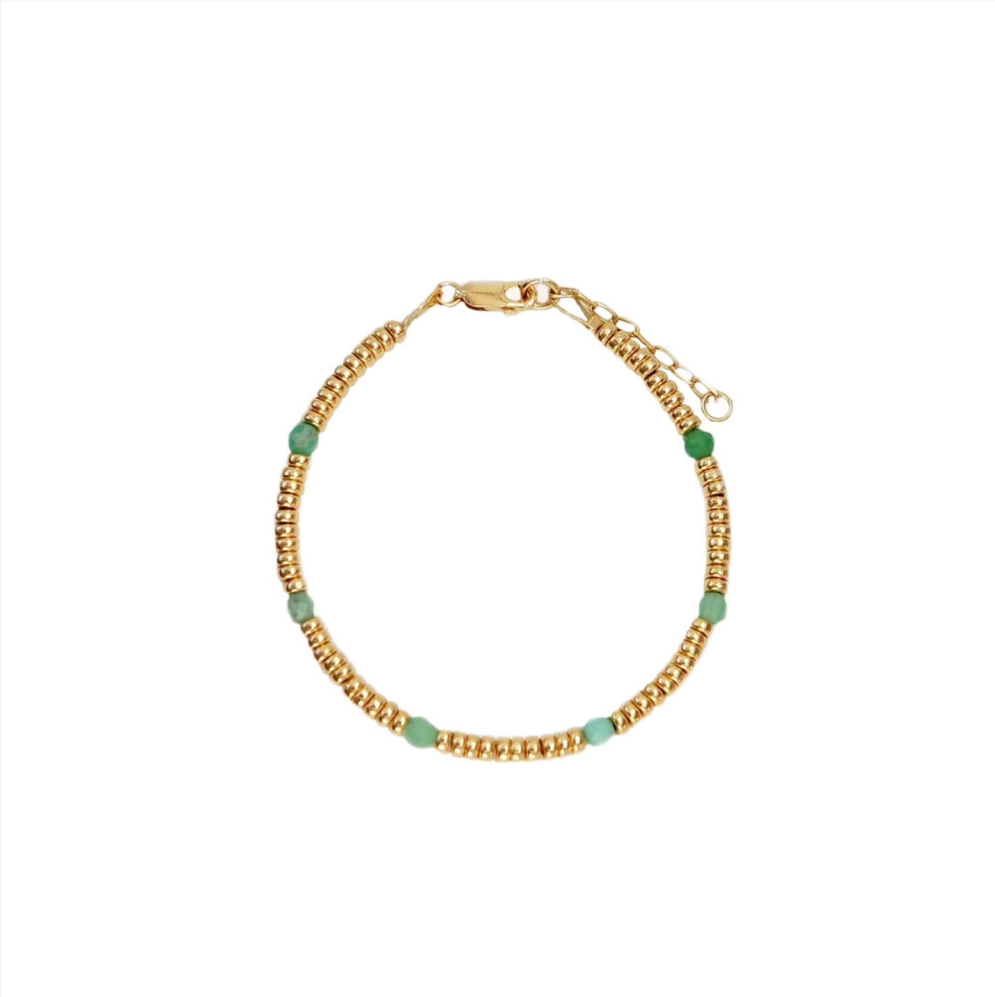 Gold and Chrysoprase Bracelet