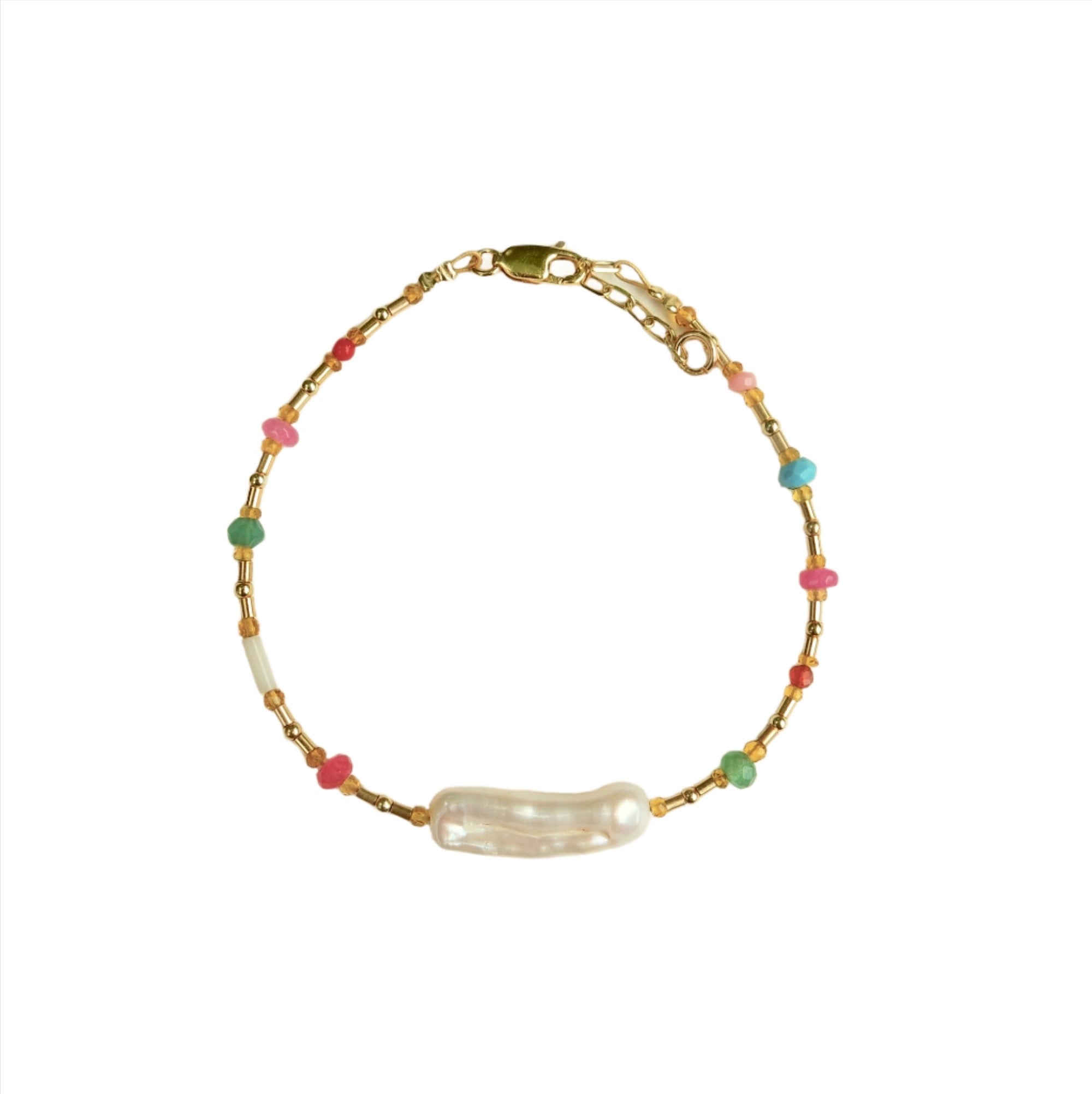 Baroque Pearl Rainbow Bracelet
