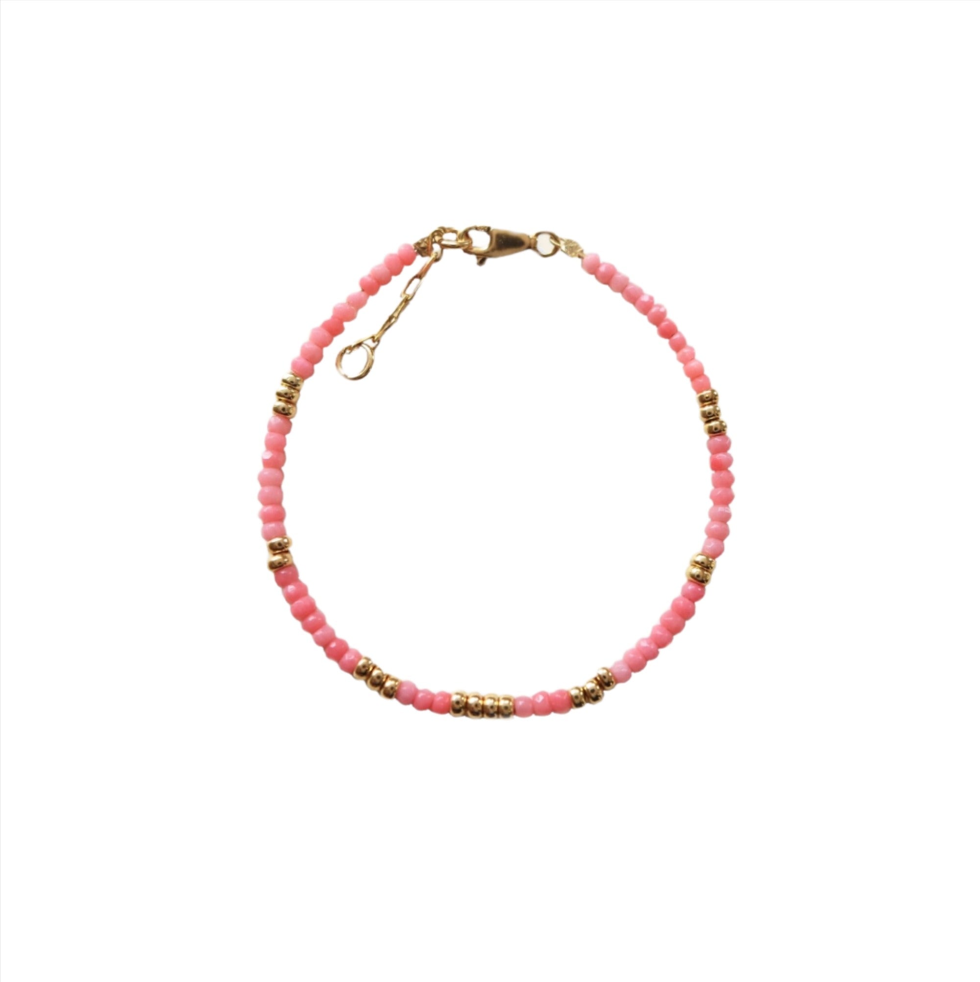 Fine Pink And Gold Bracelet