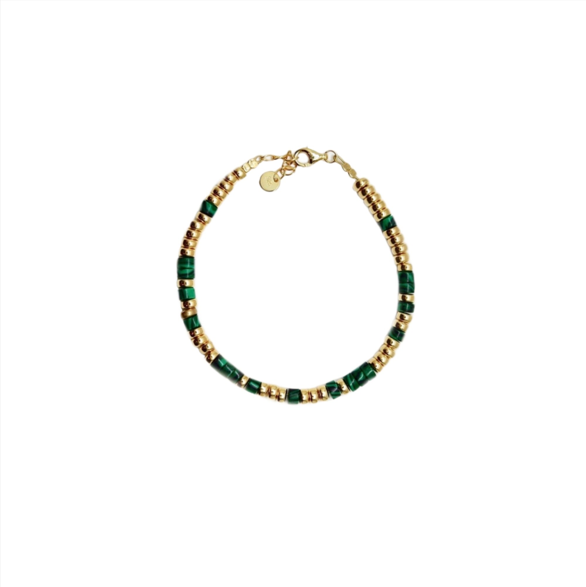 Malachite And Gold Bracelet