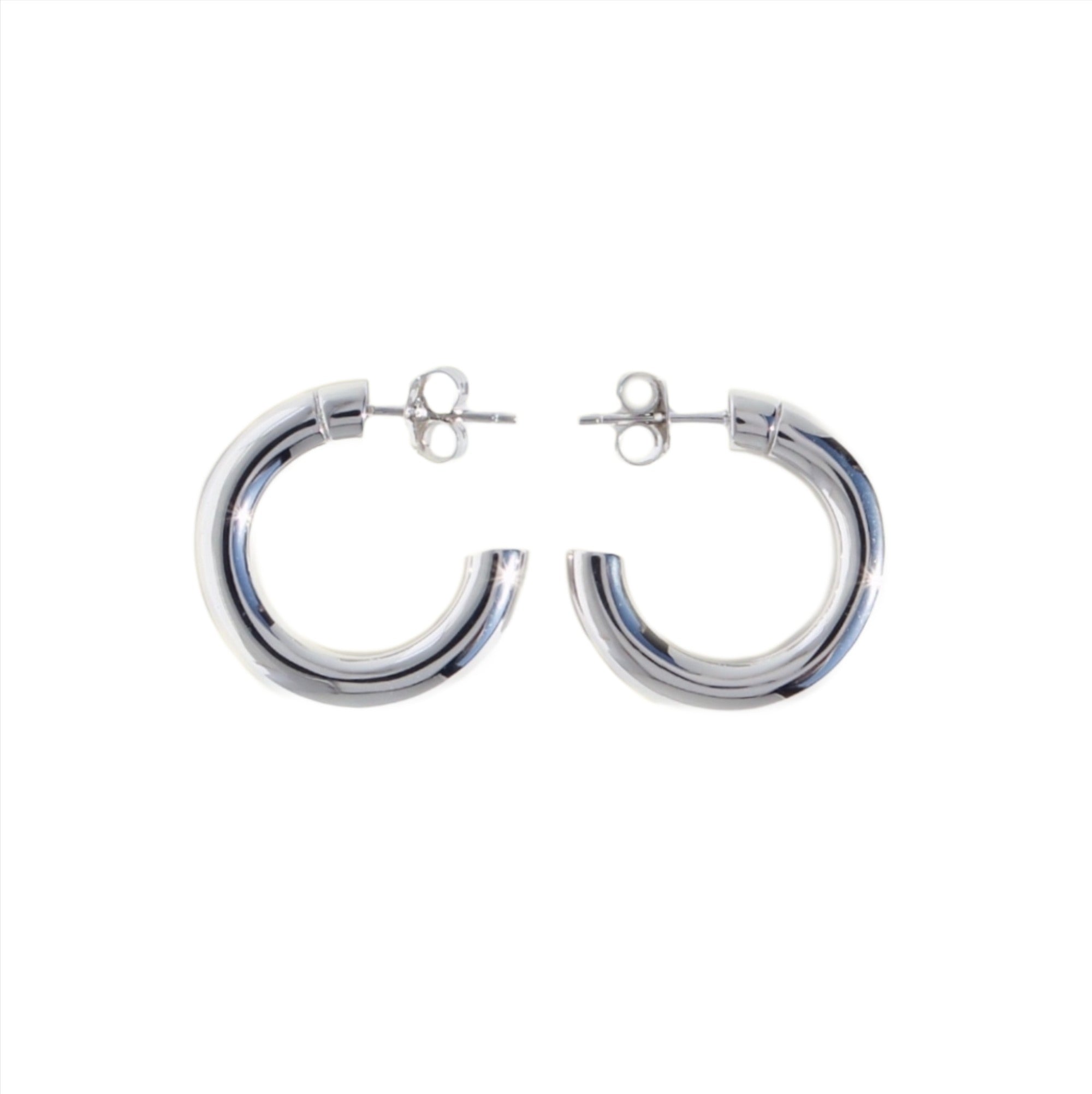 LIV III Silver Hoop Earrings