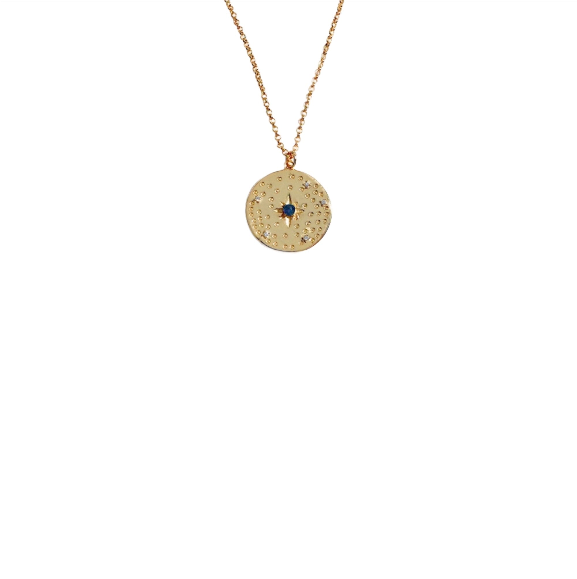 Lapis Disc Necklace