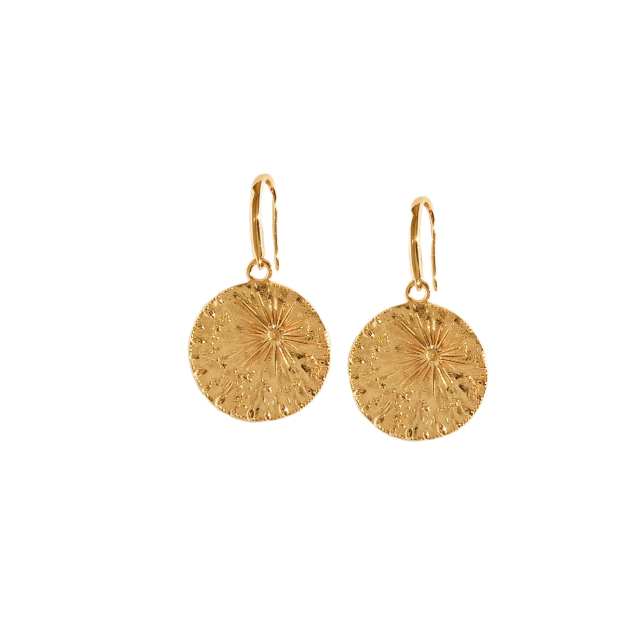 Starburst Disc Earrings