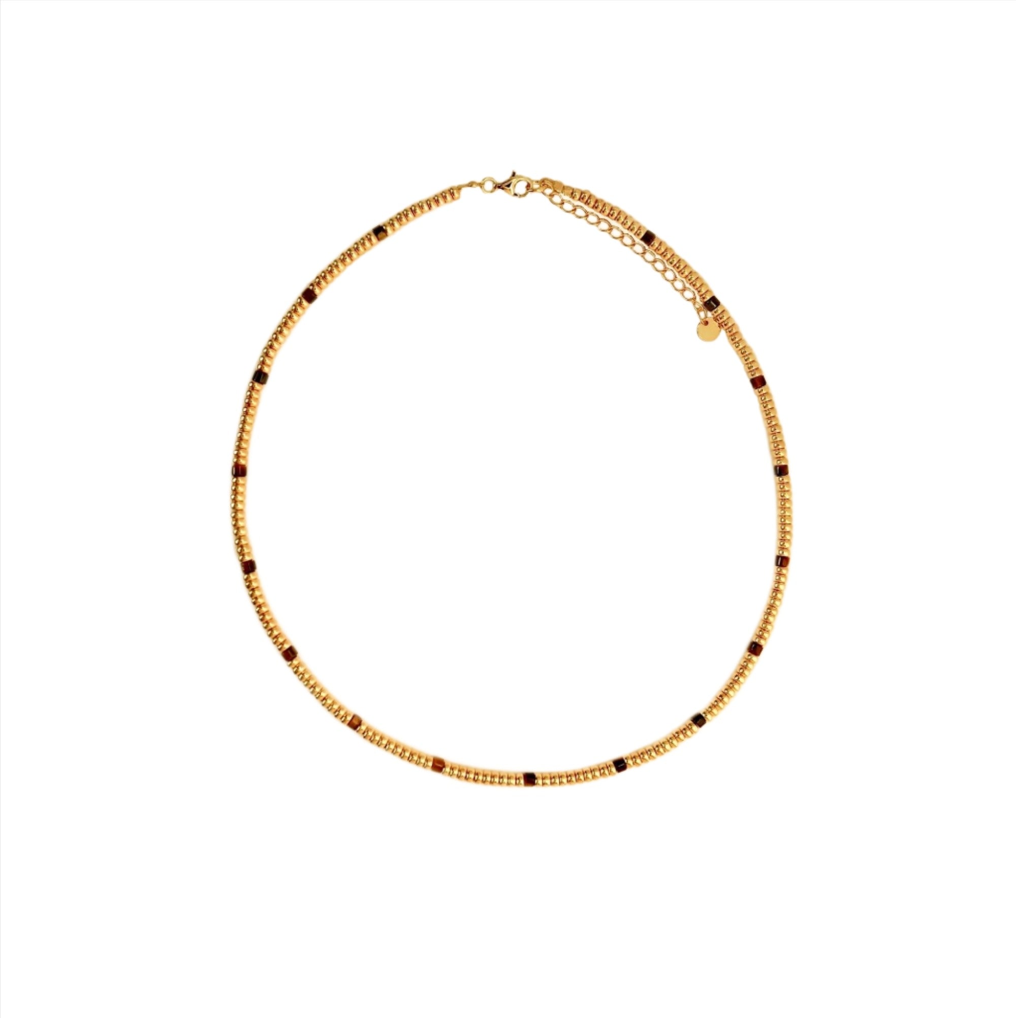 Gold and Tiger Eye Necklace