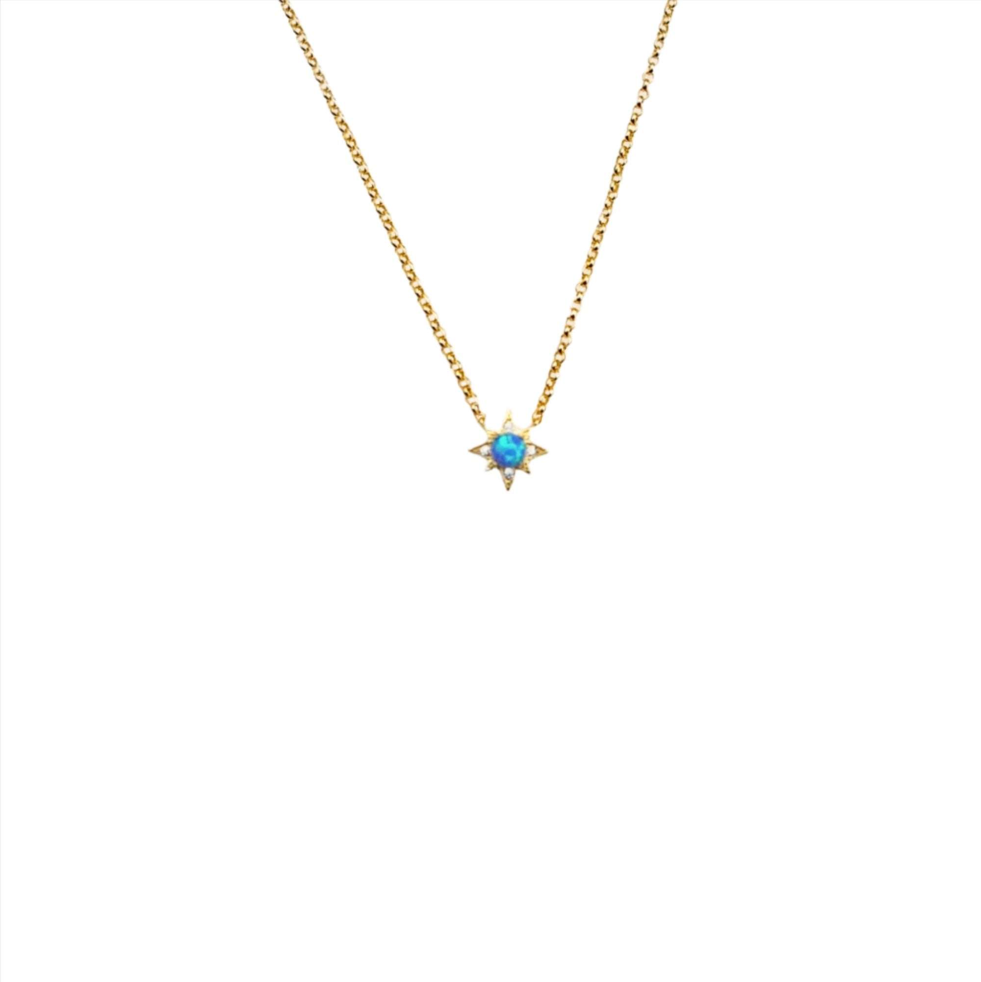 Opal Star Necklace