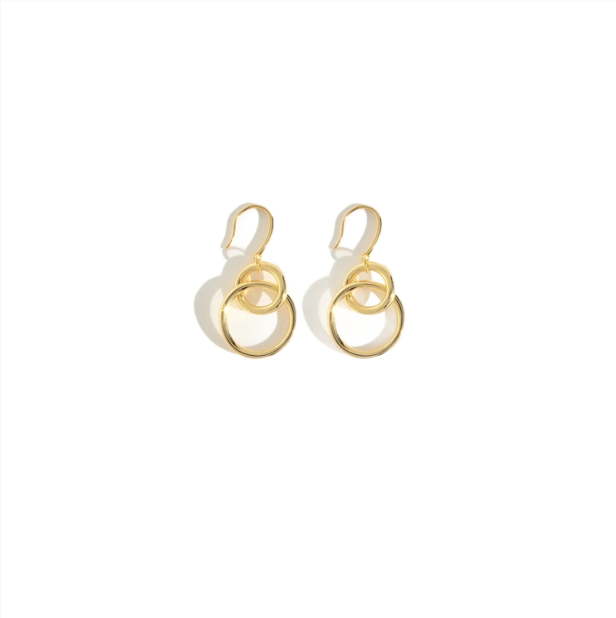 Double Hoop Drop Earrings