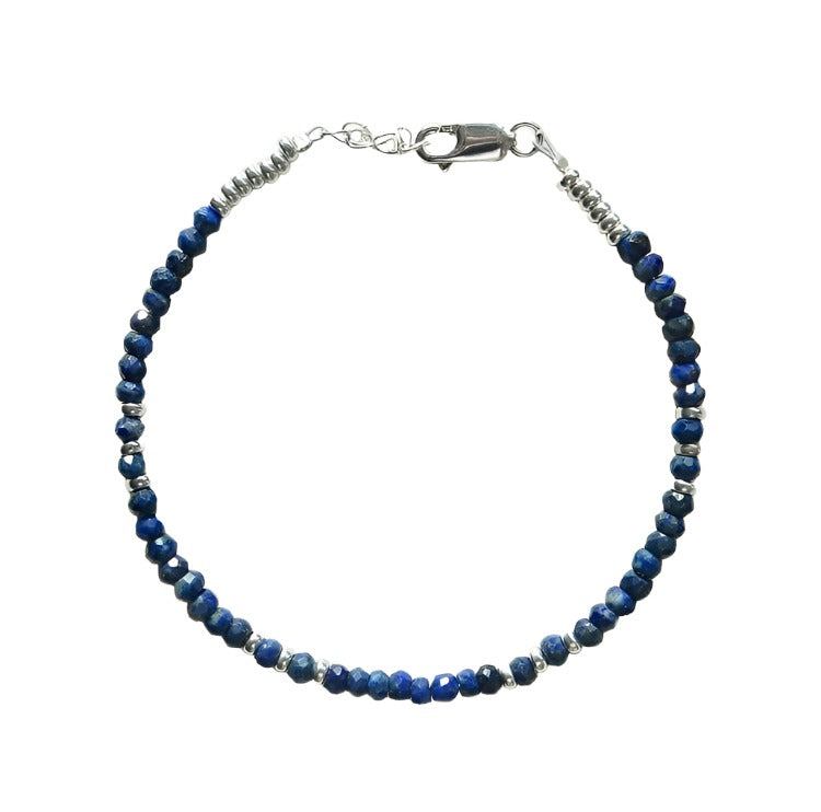 Lapis And Silver Bracelet