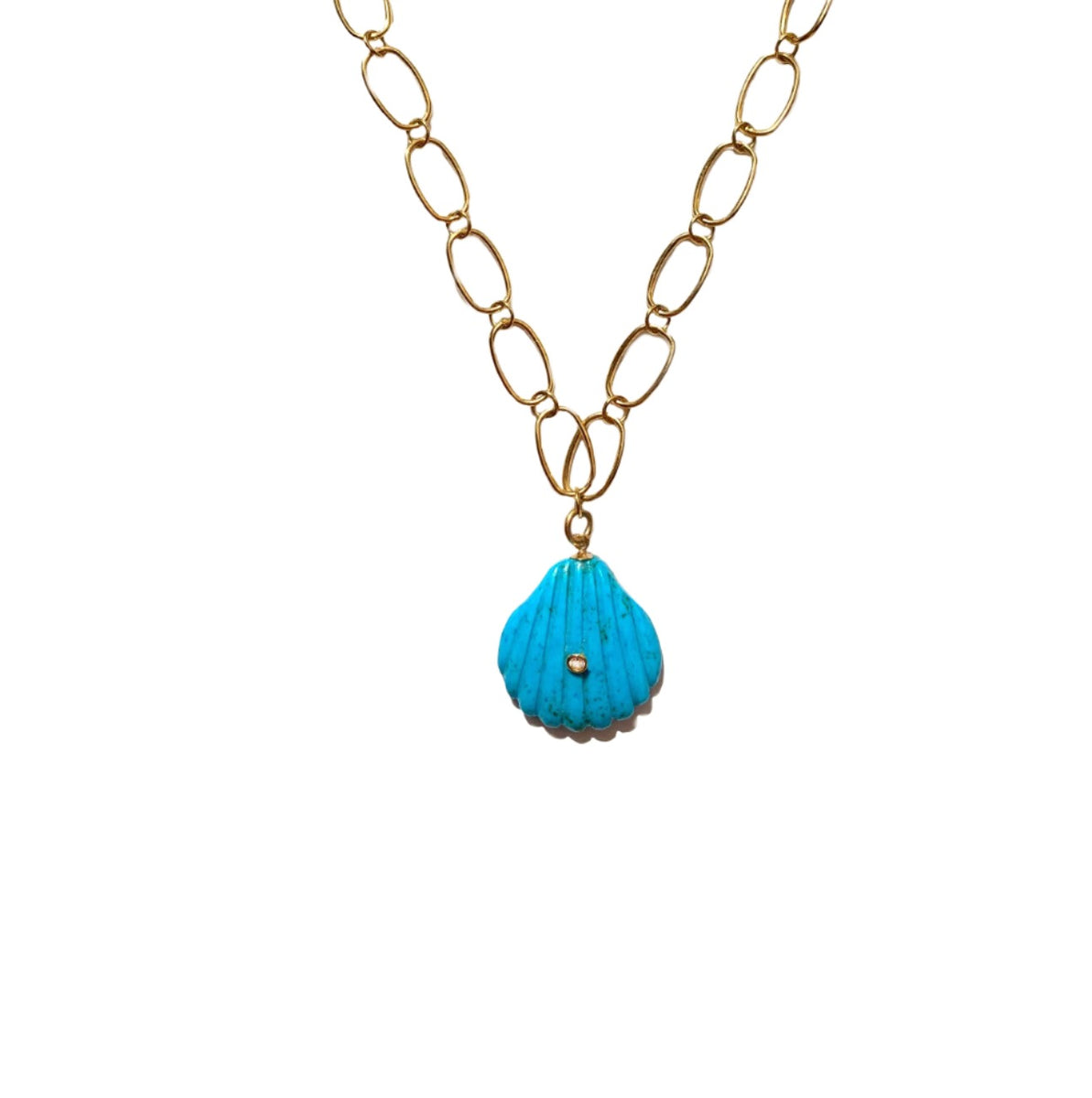 Turquoise Shell Link Chain KAAREN BUCHANAN
