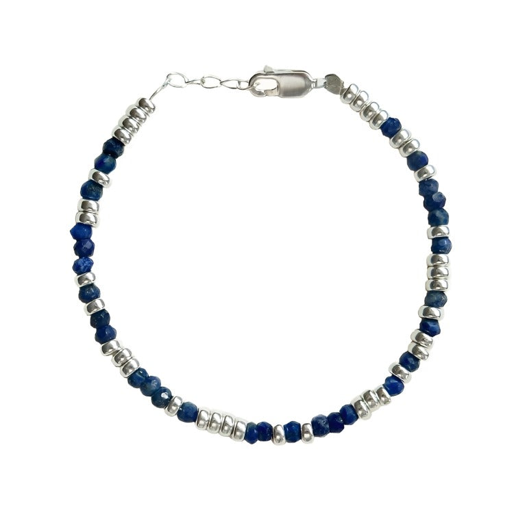 Silver And Lapis Bracelet
