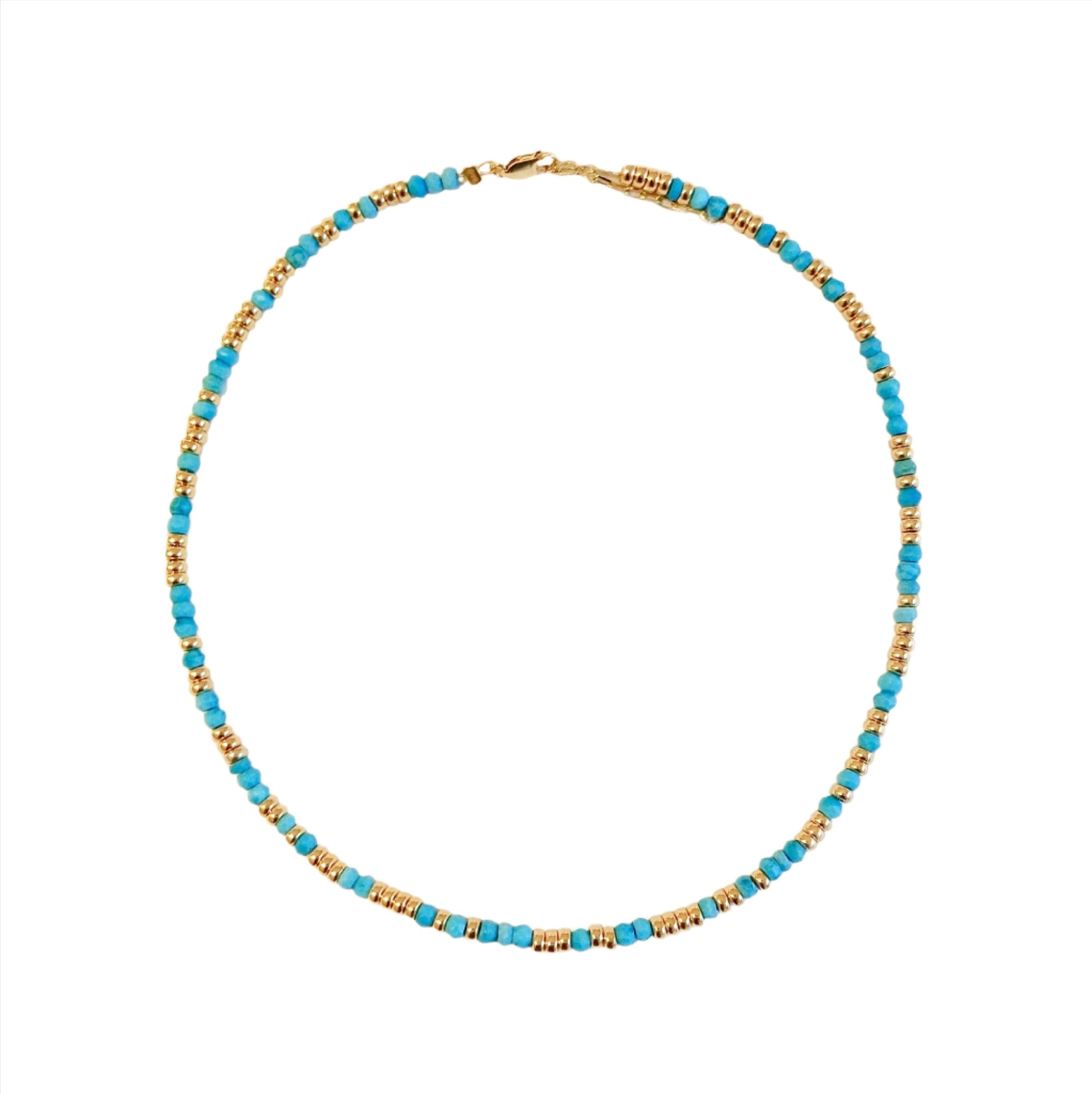 Turquoise And Gold Necklace