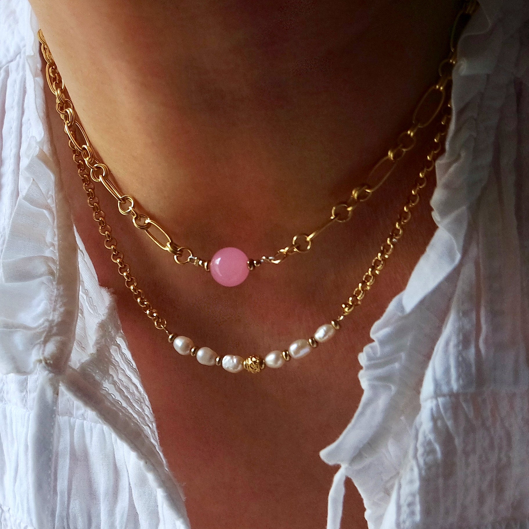 Bubble Gum Drop Chain Necklace
