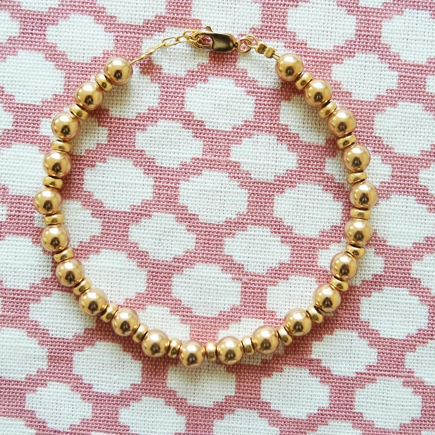 Gold Ball Link Bracelet