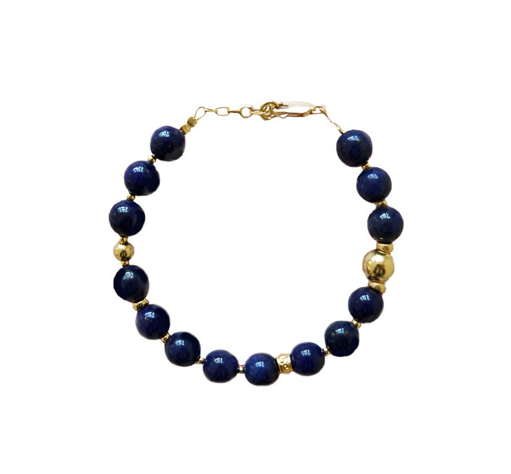 Gum Ball Lapis Bracelet