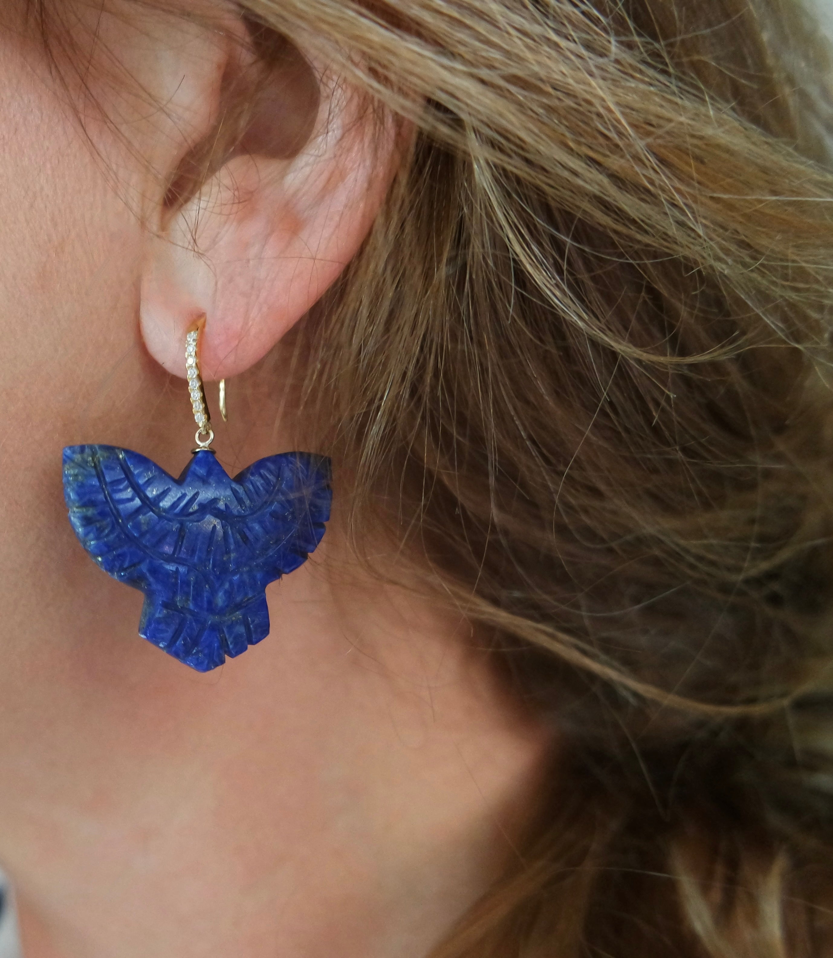 Aetos Eagle Lapis Drop Earrings