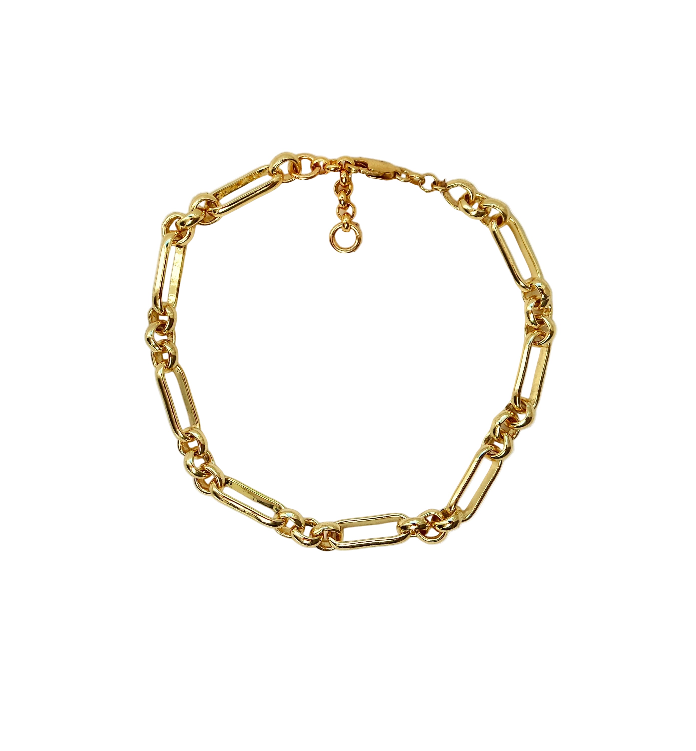 Long Gold Link Chain Bracelet