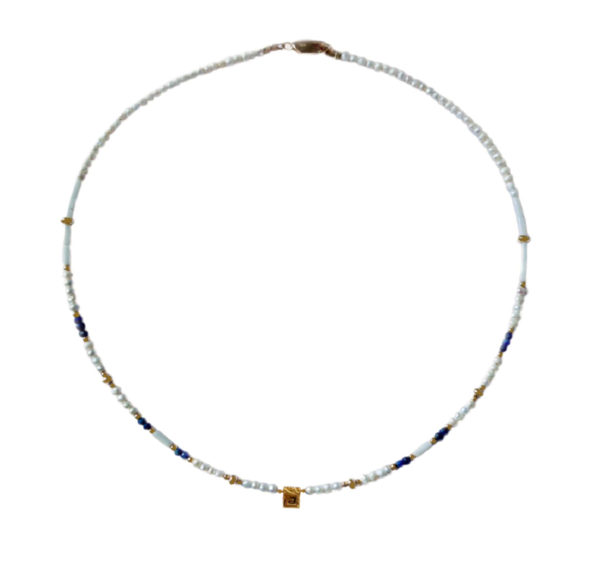 Maia Lapis And Gold Fine Necklace