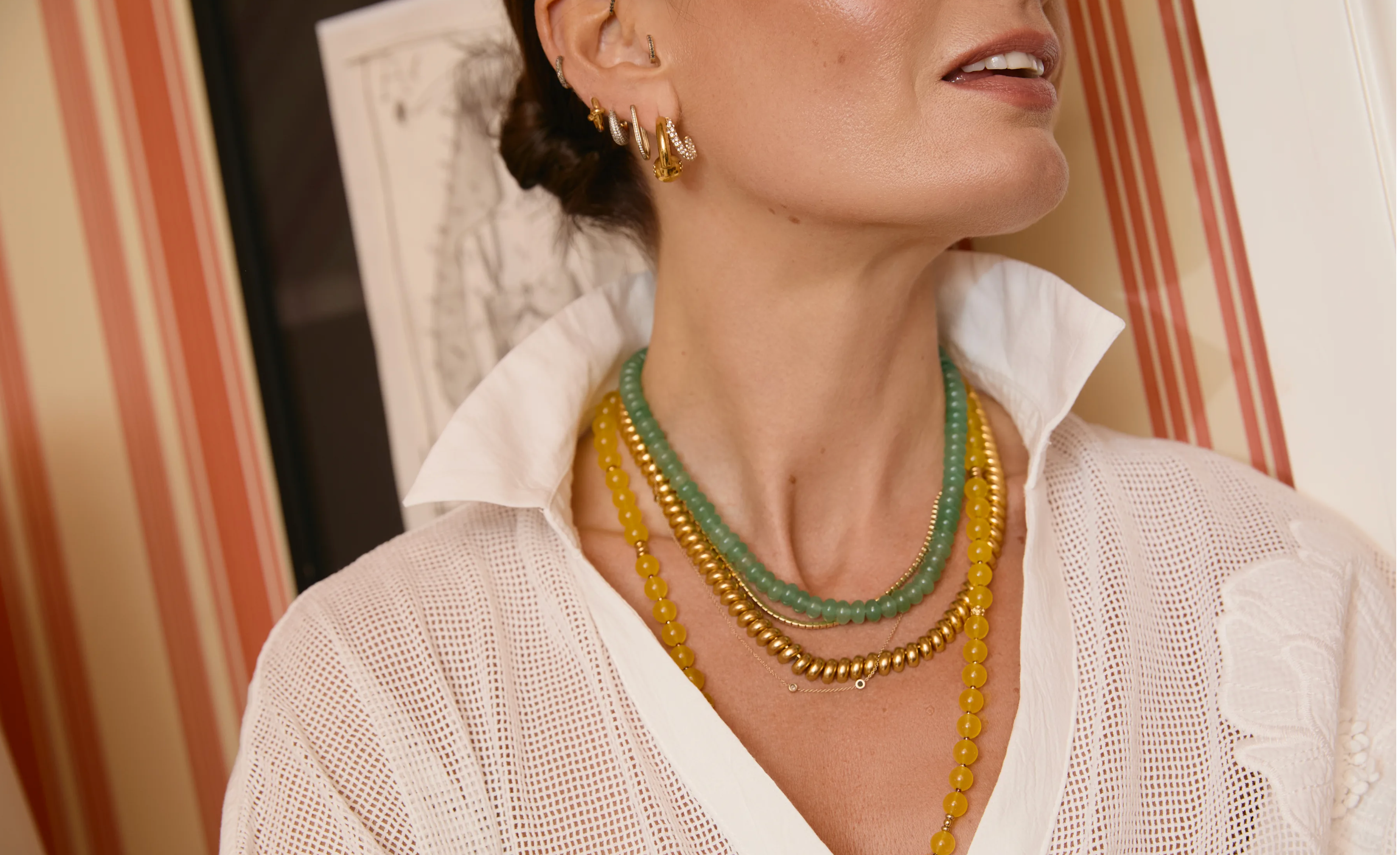 Gum Ball Yellow Jade Necklace