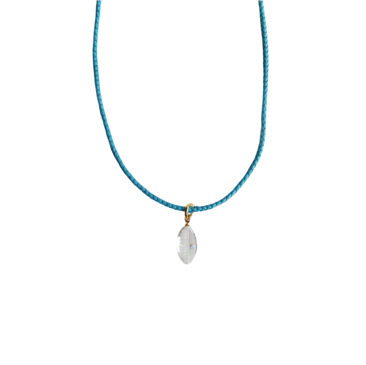 Turquoise Leather Freedom Necklace Clip