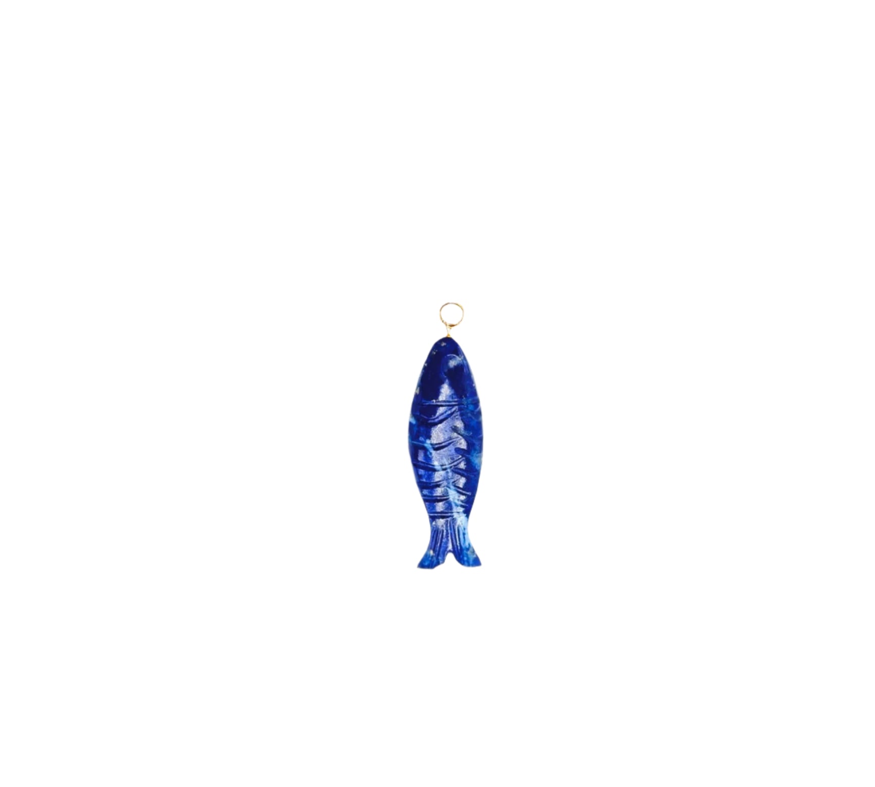 Lapis Stone Fish Pendant
