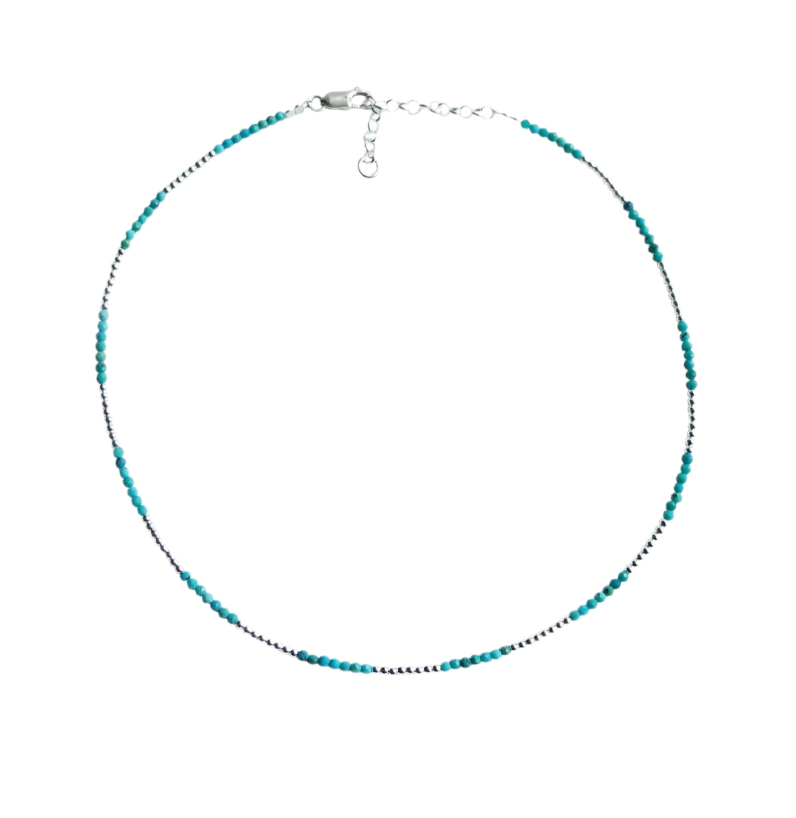 Fine Turquoise And Silver Necklace