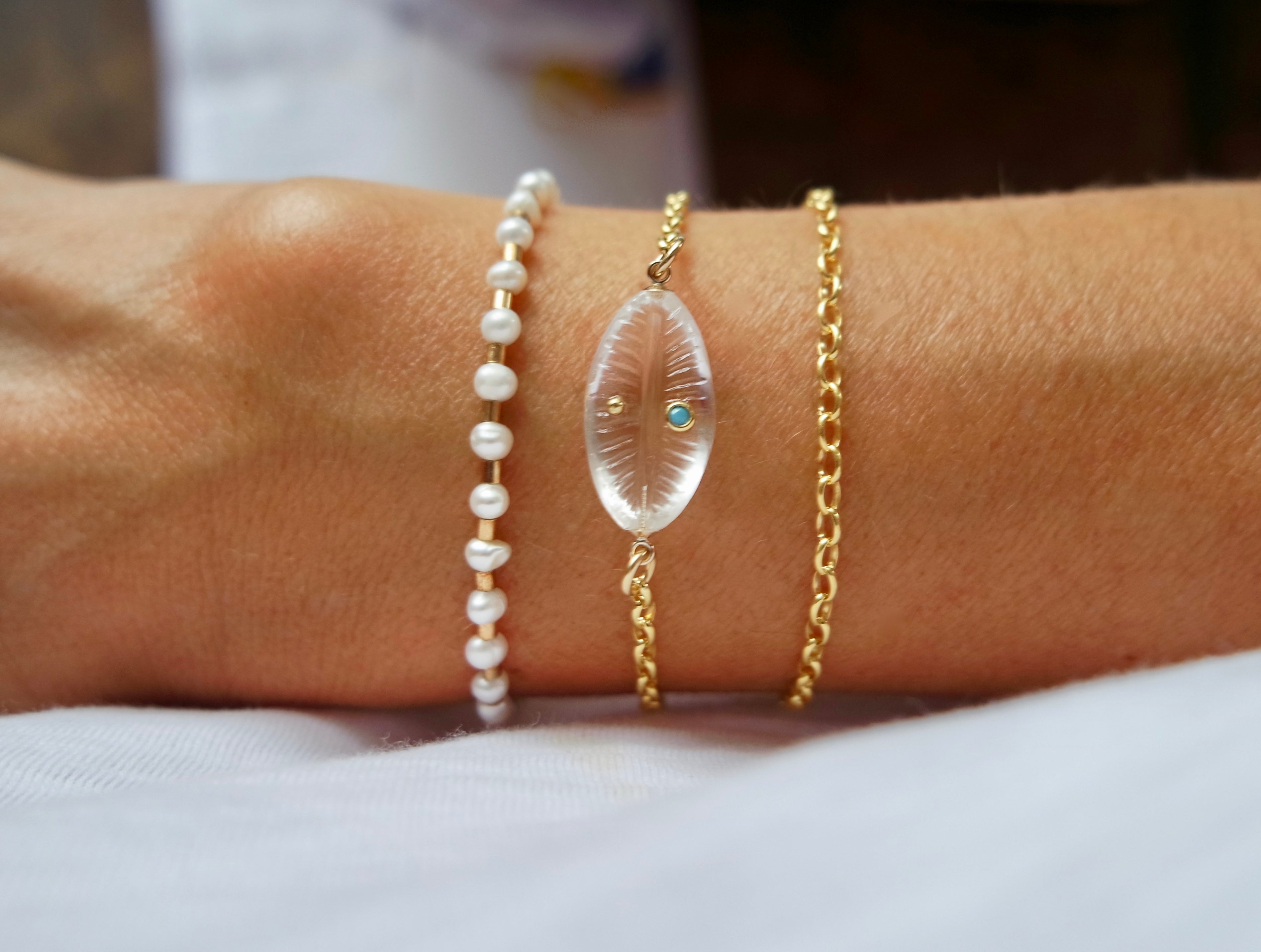 Crystal Cowrie Bracelet