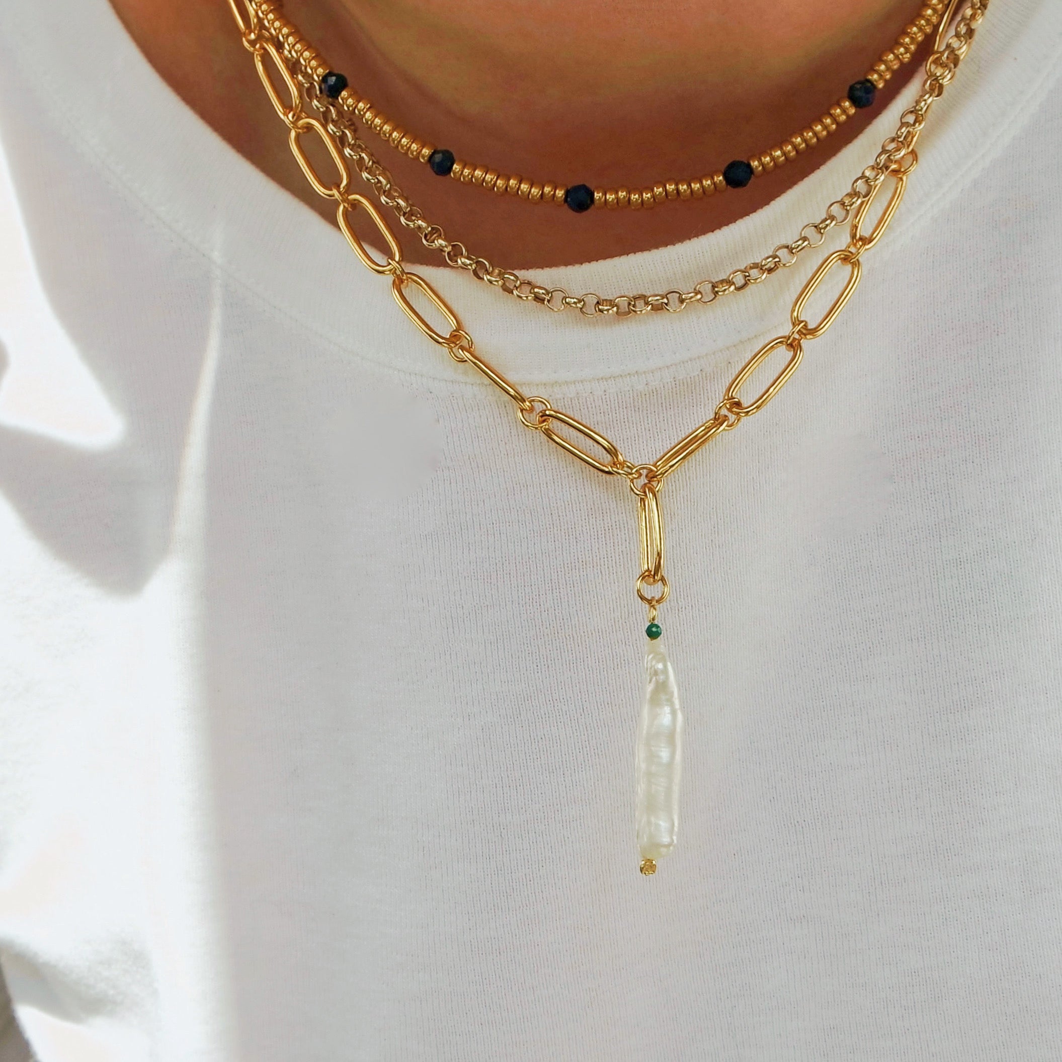Baroque Pearl Drop Necklace