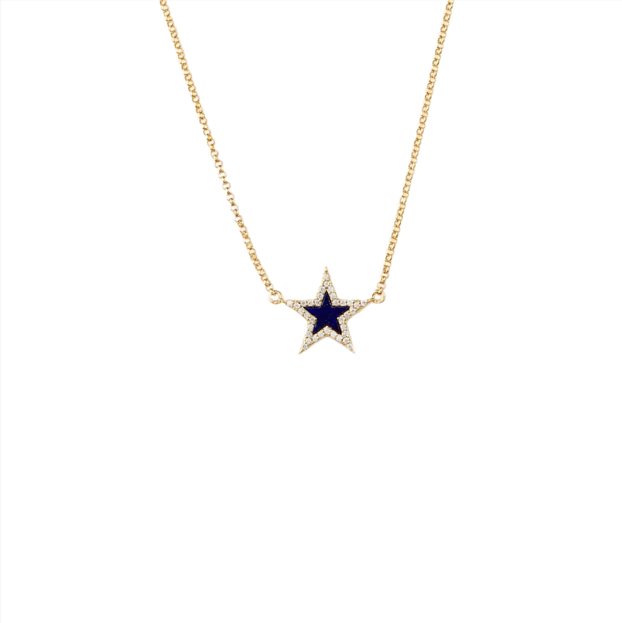 Lapis Star Necklace
