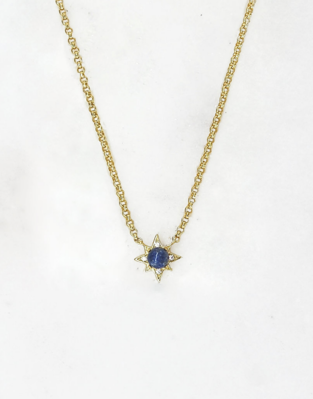 Lapis Star Necklace